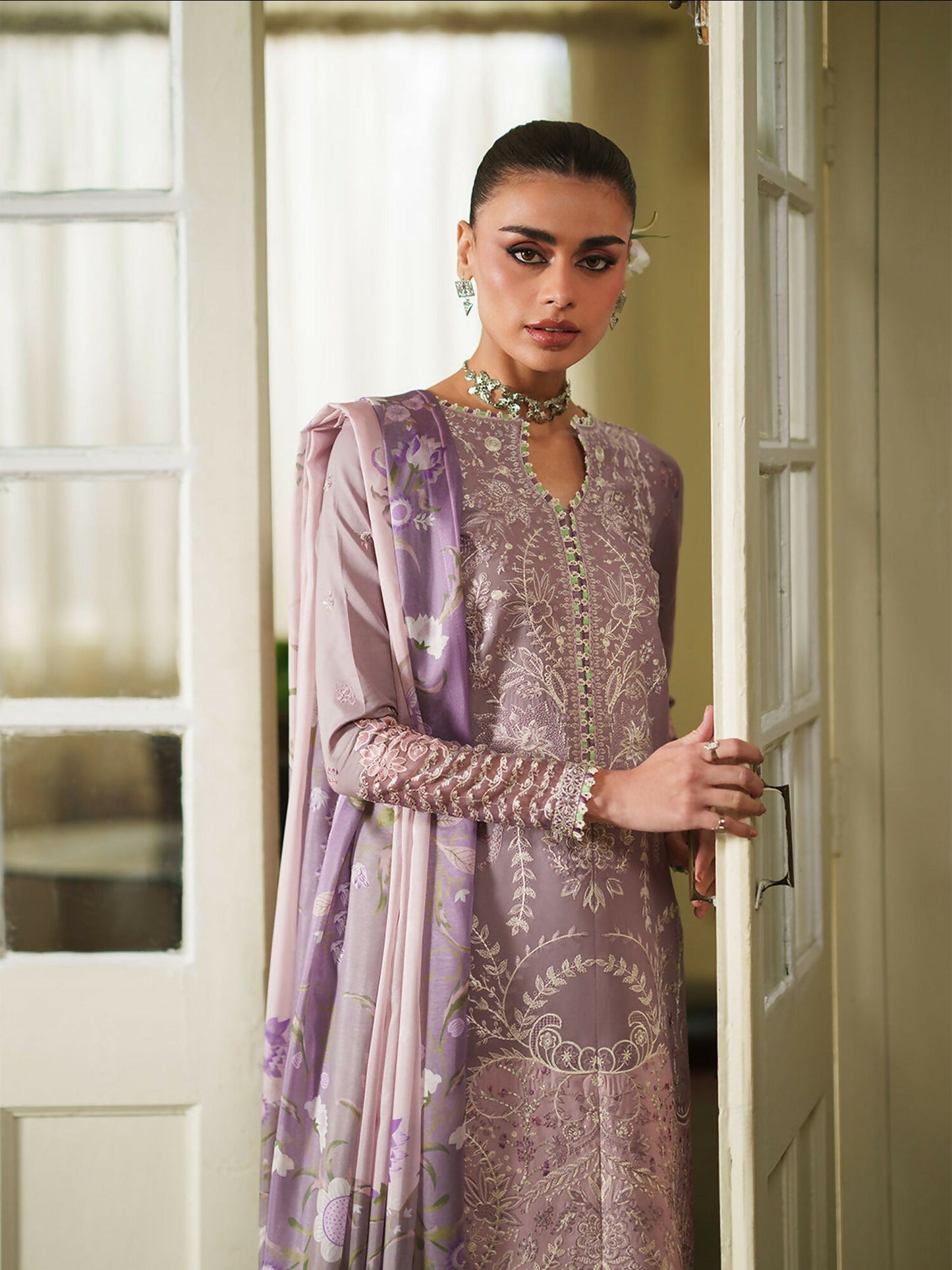 Binilyas Heritage Dore Summer'26 Lawn Embroidered Stitched 3-Piece Suit-177-B