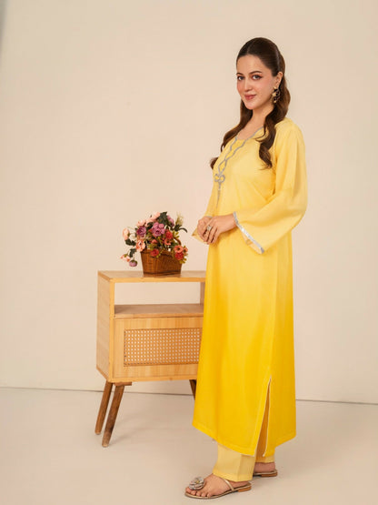 Stylish Collection Whisper Pret Silk Grip Stitched 2-Piece Suit-Coco Silk