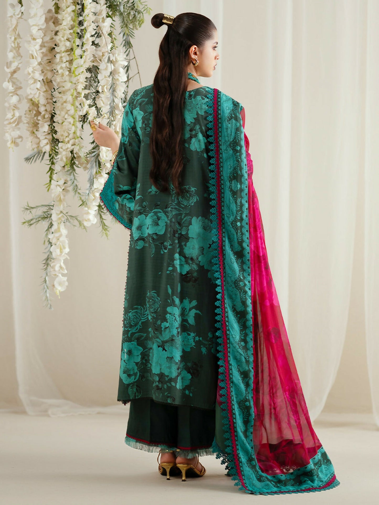 Binilyas Eres Bonita Viscose Embroidered Stitched 3-Piece Suit-1106-B