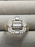 H&A Jewellery 18K Gold Polished Zircon Diamond Ring