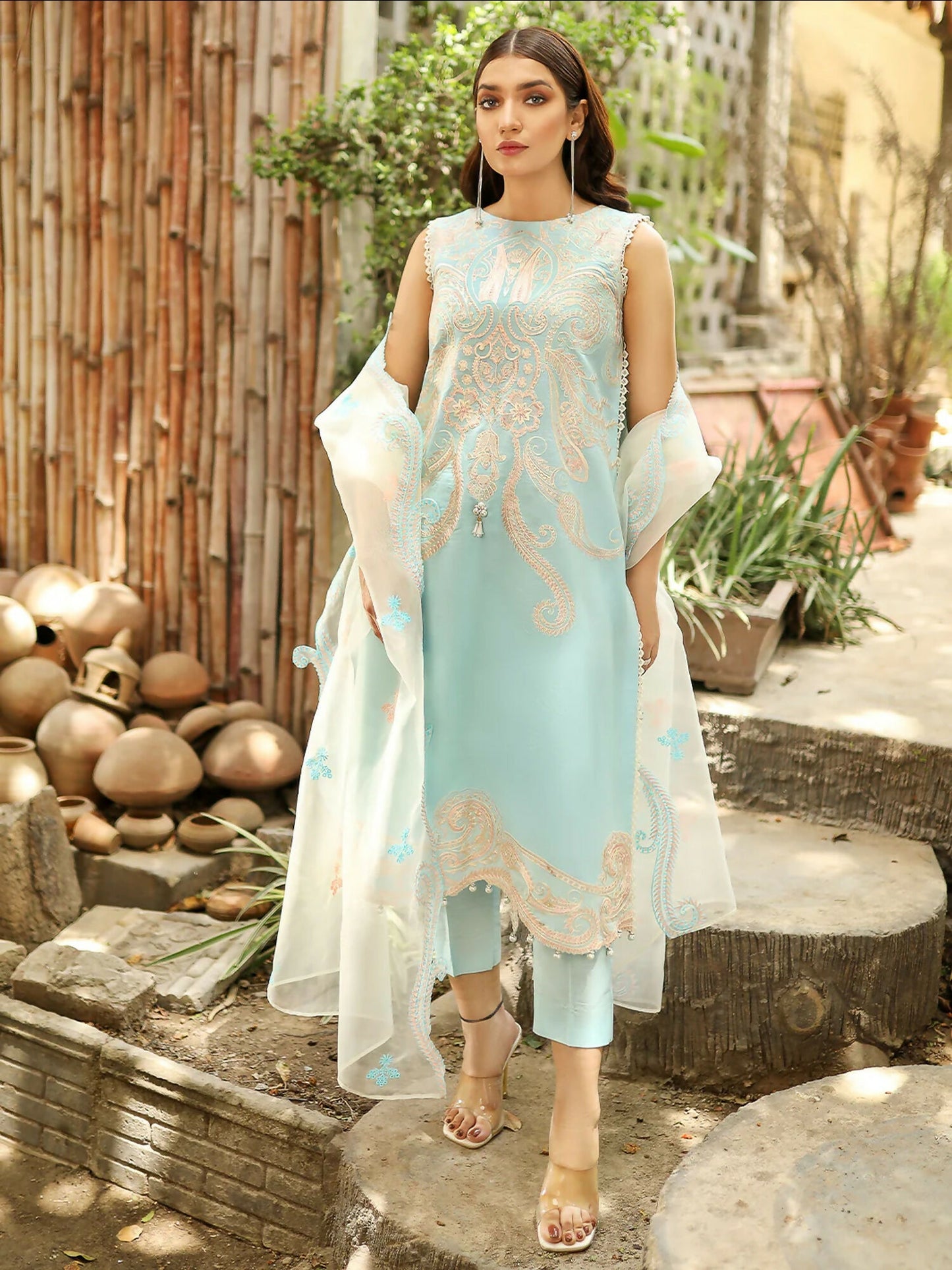 Binilyas Lawn Embroidered Unstitched 3-Piece Suit-2031-A