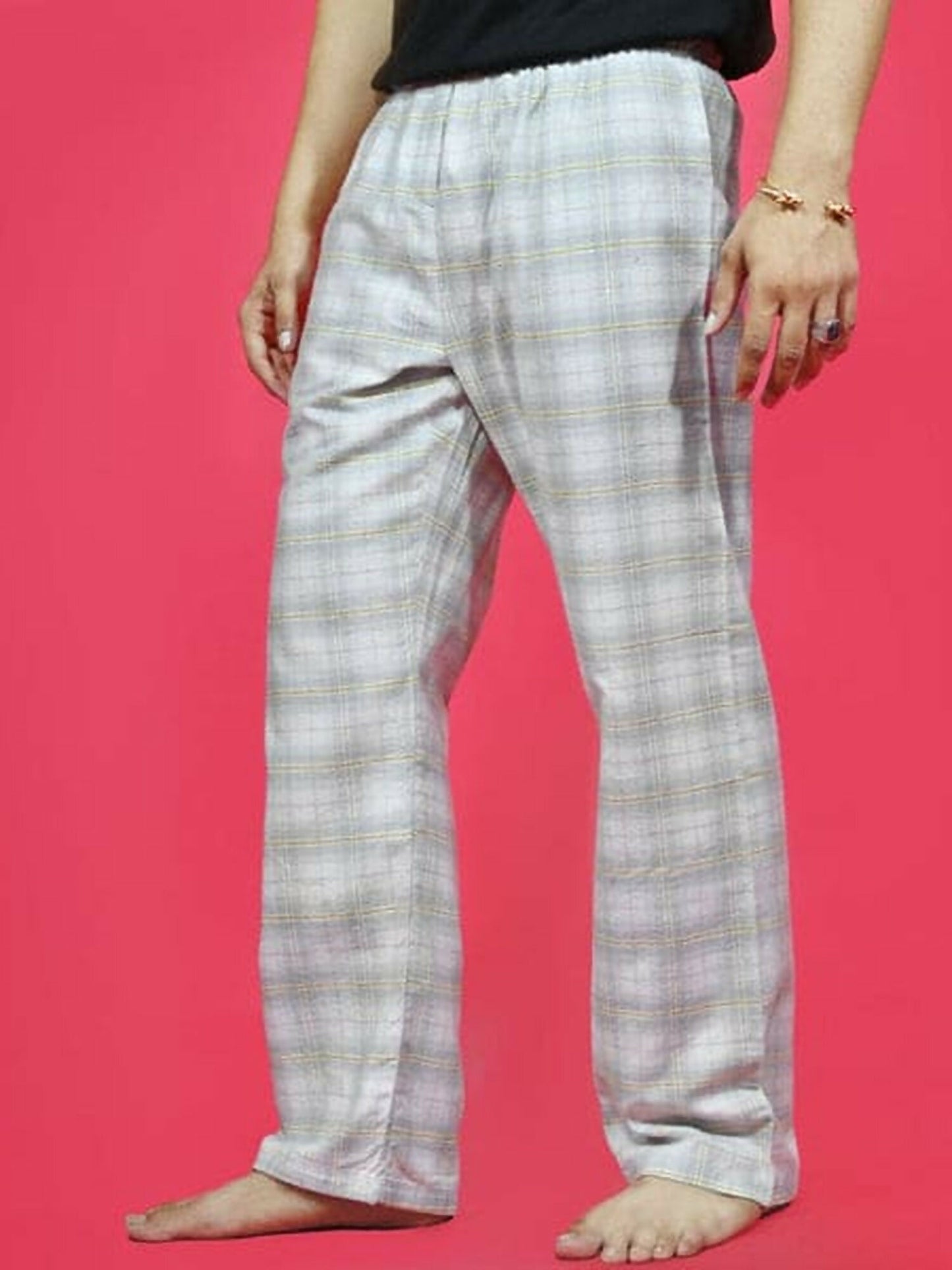 Funky's Printed Checked Loungewear Trouser-14629