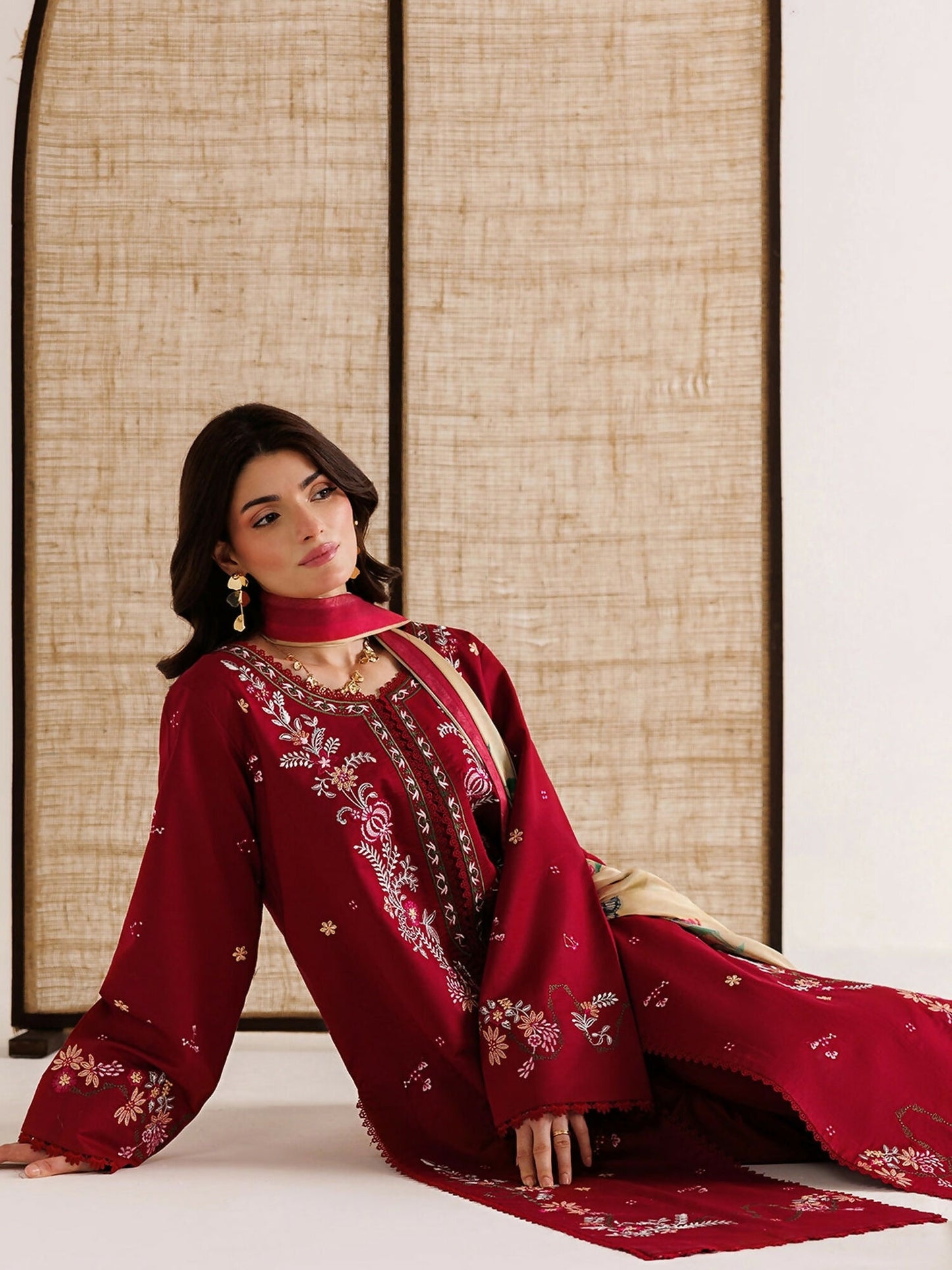 Panache Apparel Mistfall Vol II Cotton Embroidered Stitched Suit-Sorelle