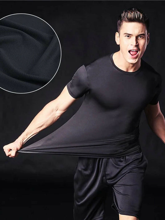 White, Black ,Grey, Purple ,  Green Jupiter Plain Way Stretch Compression Armour Dry Fit Tee-Shirt-13481