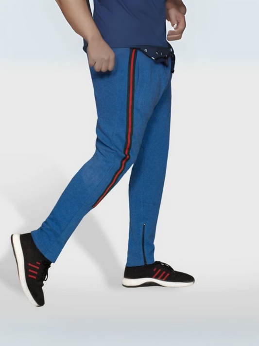 Funky's Plain Side Striped Zipper Bottom Trouser-9561
