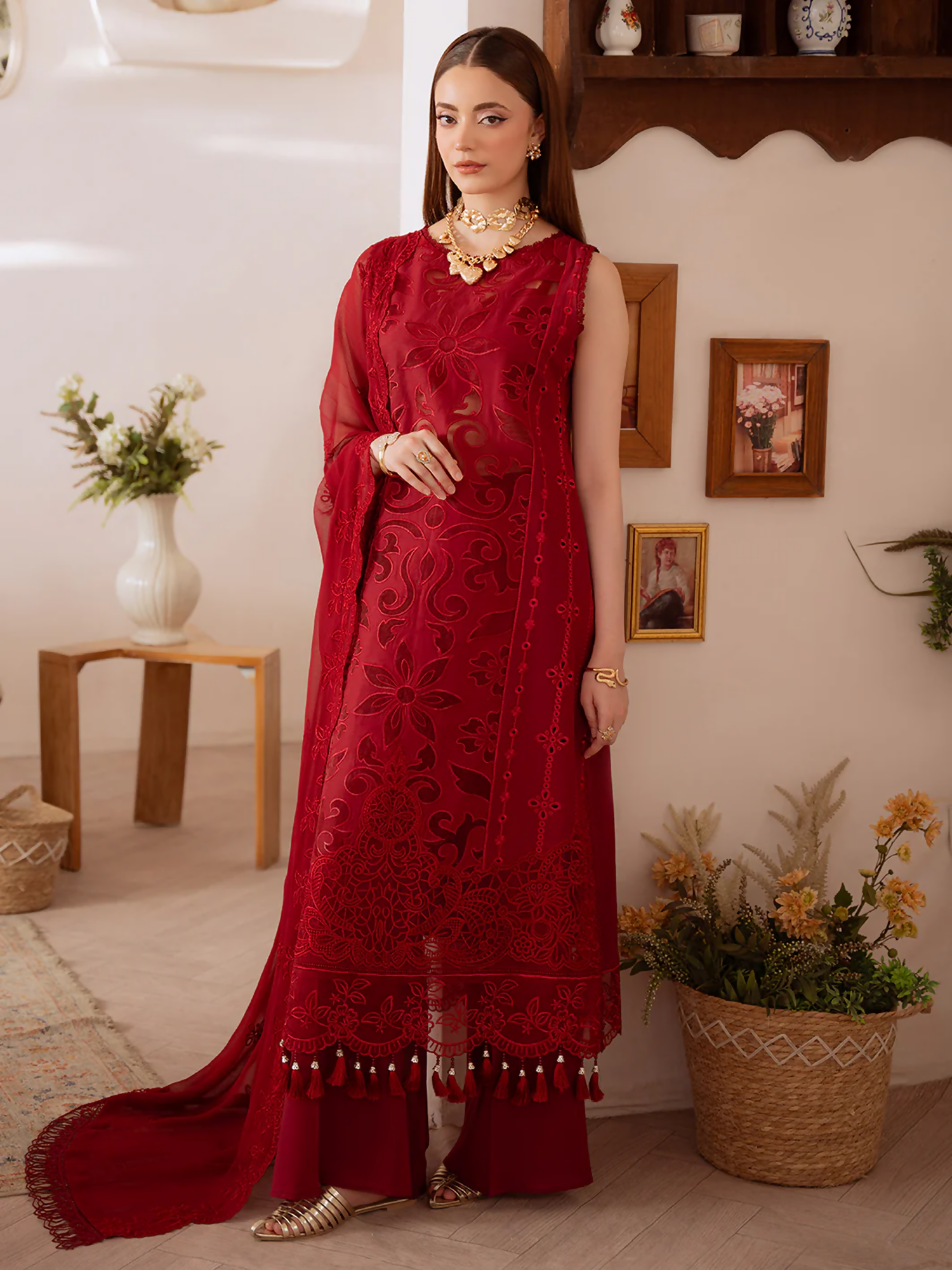 Mahnur Shanaya Lawn Embroidered Stitched 3-Piece Suit-SN-05