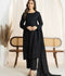Panache Apparel Monochrome Tales Cotton Lawn Embroidered Stitched Suit-Classic Noir