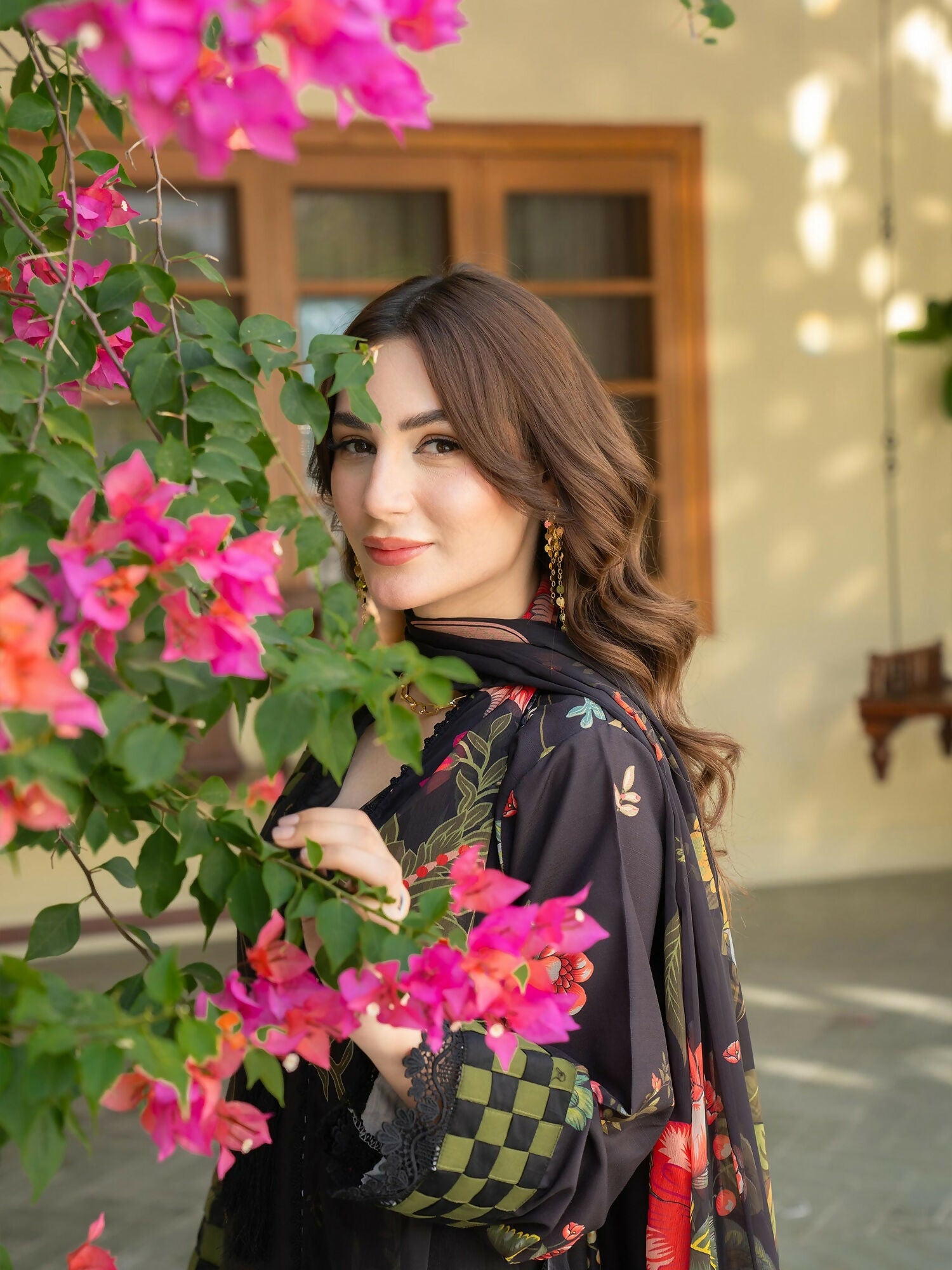 Panache Apparel Mah-e-Noor Raw Silk Printed Stitched Suit-Orya