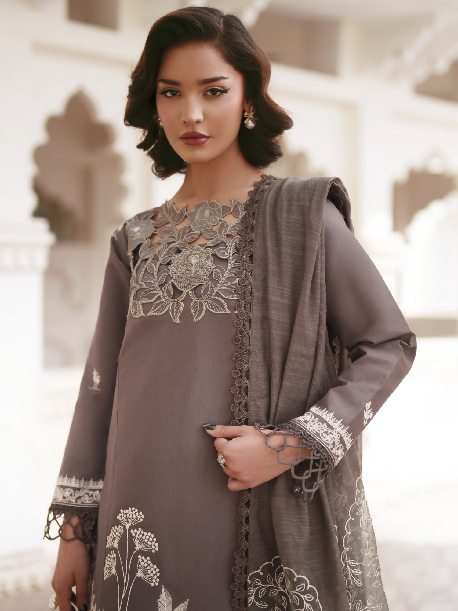 Parishay Shangrila Lawn Embroidered Unstitched 3-Piece Suit-SLA-14