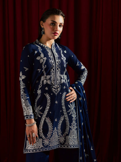 Allure By IH Luxury Pret Raw Silk Embellished Stitched 3-Piece Suit-Gul