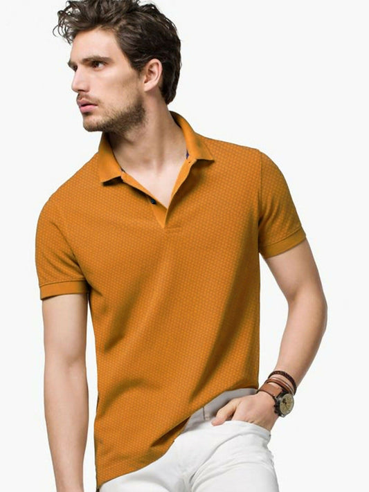 Men’s Jupiter Pop Corn Polo with textured pop corn knit fabric, classic soft collar, and premium cotton-polyester blend.