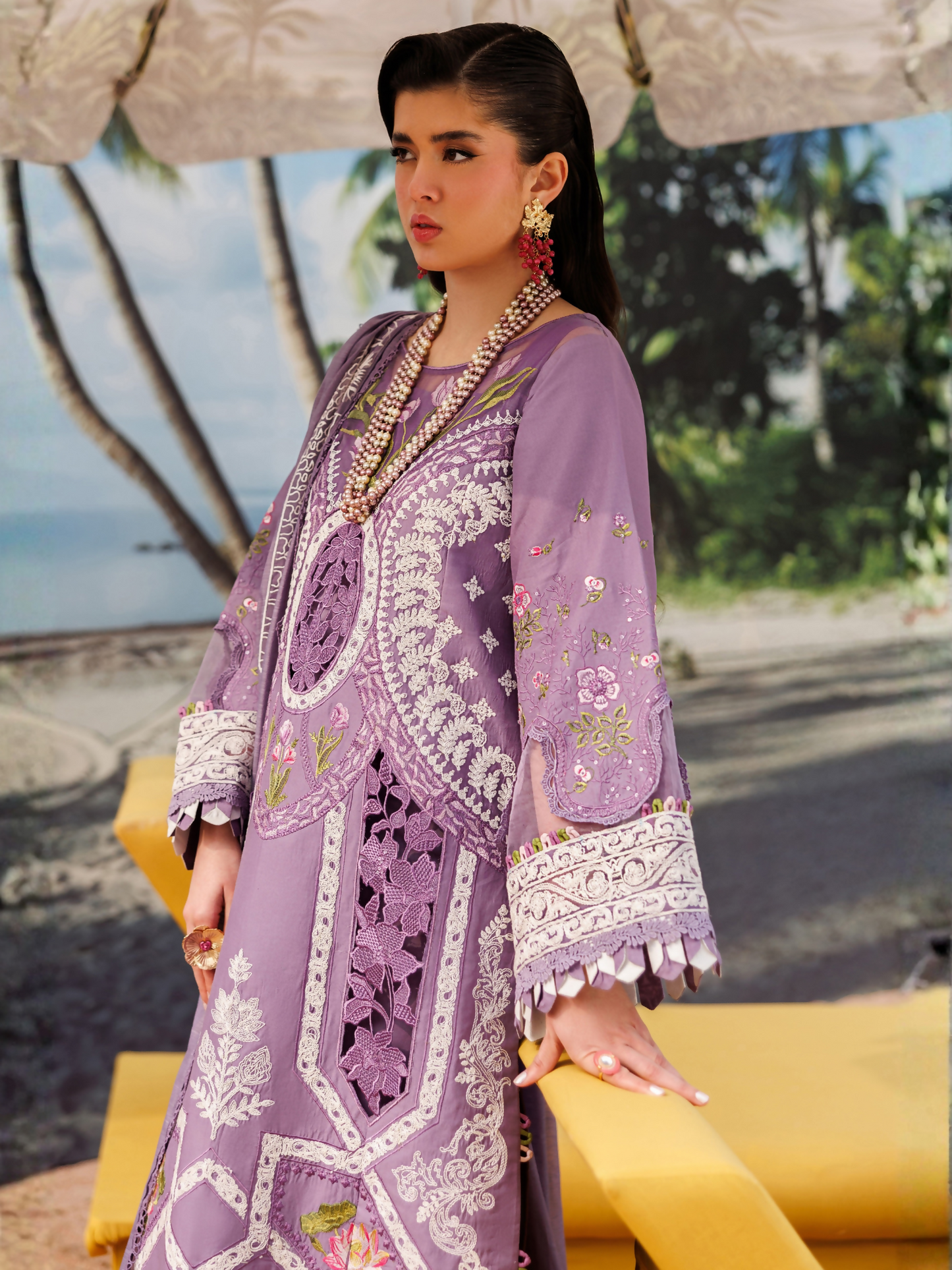 Parishay Monaco Luxury Lawn'26 Embroidered Unstitched 3-Piece Suit-MN-06