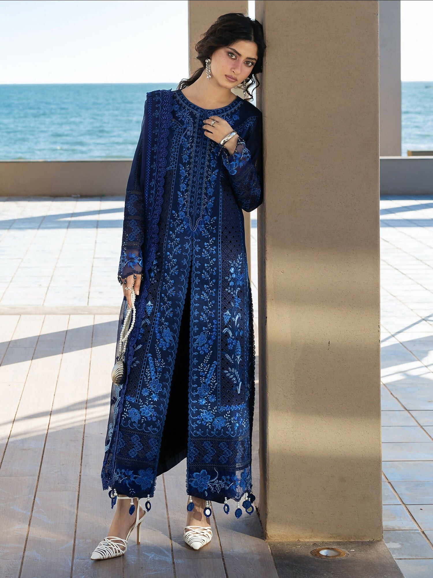 Mahnur Sirene Luxury Lawn'26 Embroidered Stitched 3-Piece Suit-S-15