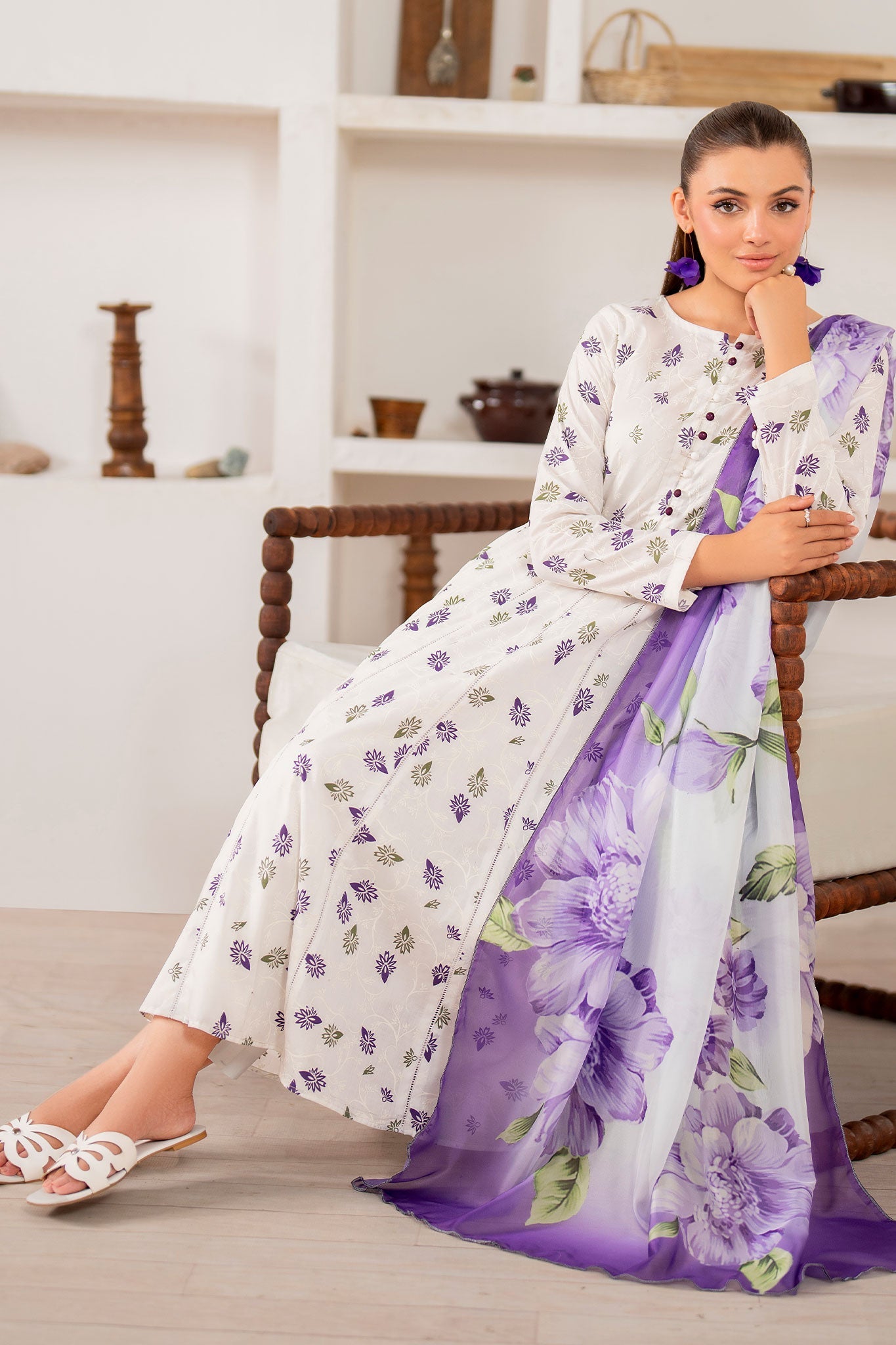 Panache Apparel Daily Essentials RTW Lawn Printed Stitched 3-Piece Suit-Fable