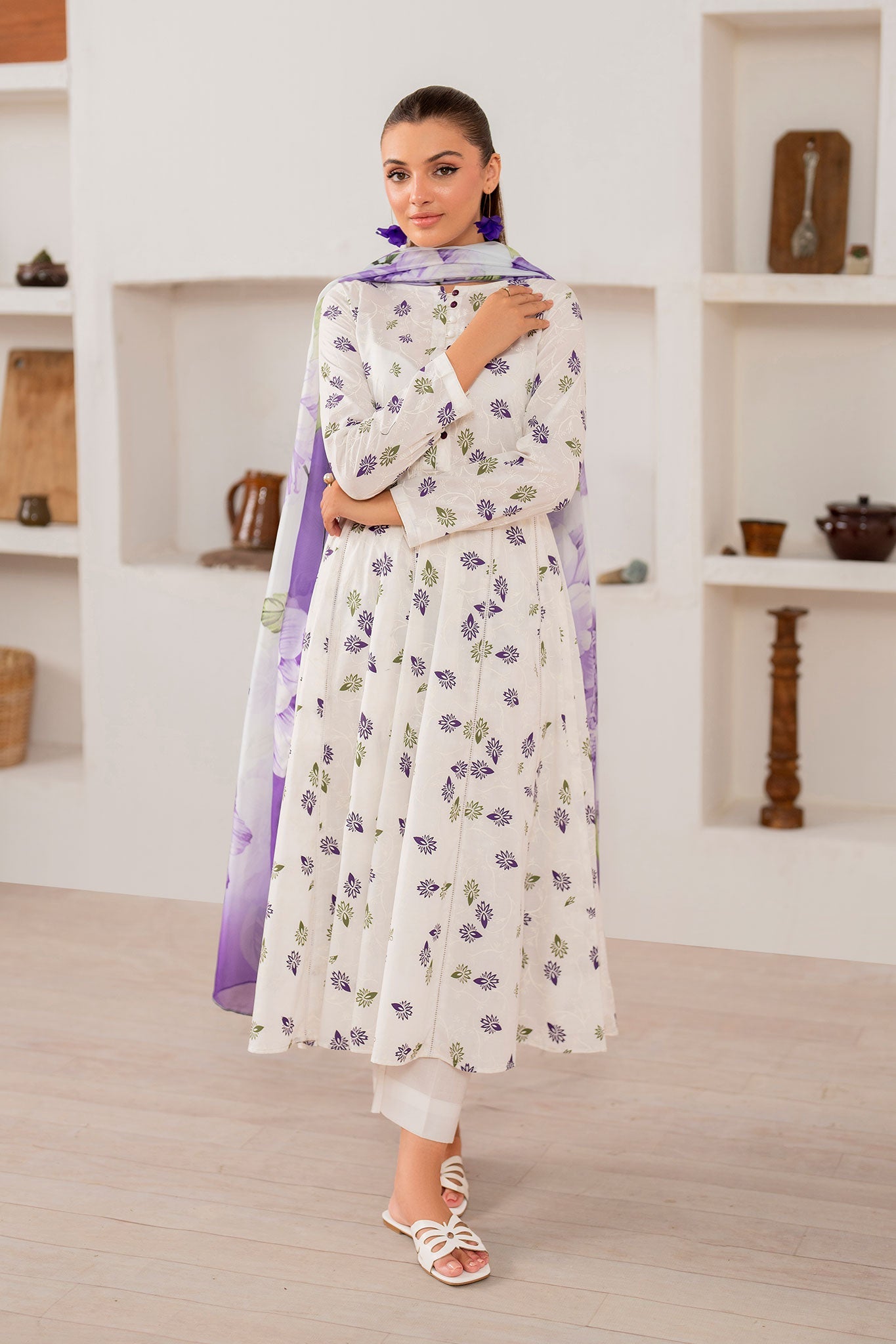 Panache Apparel Daily Essentials RTW Lawn Printed Stitched 3-Piece Suit-Fable