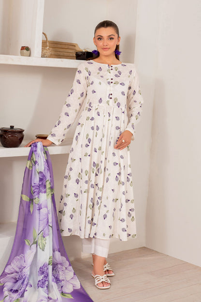 Panache Apparel Daily Essentials RTW Lawn Printed Stitched 3-Piece Suit-Fable