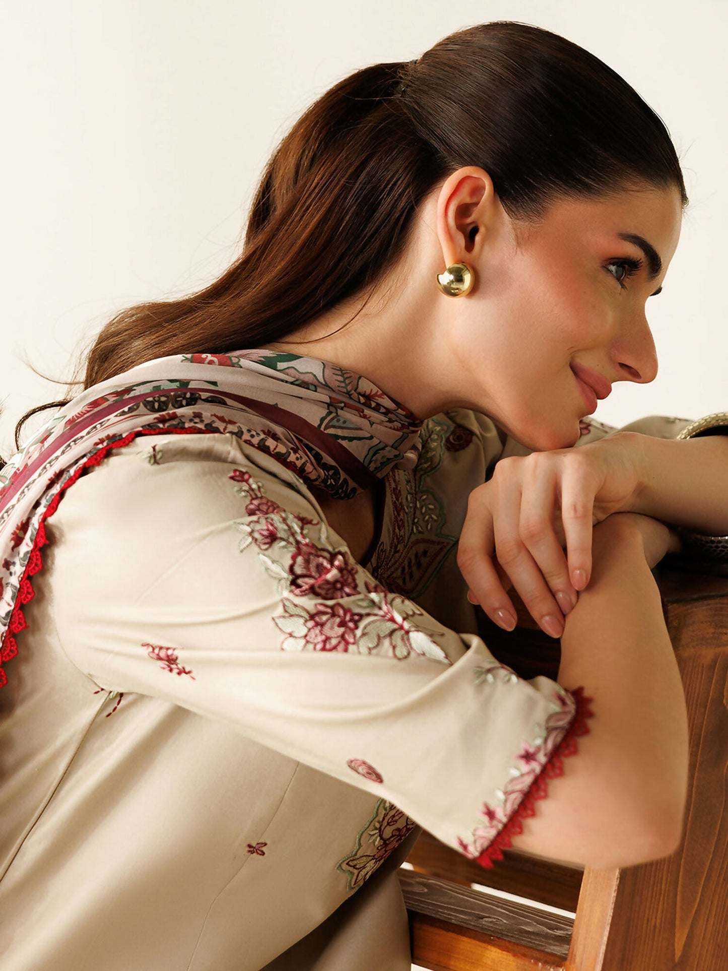 Panache Apparel Mistfall Vol II Cotton Embroidered Stitched Suit-Liora
