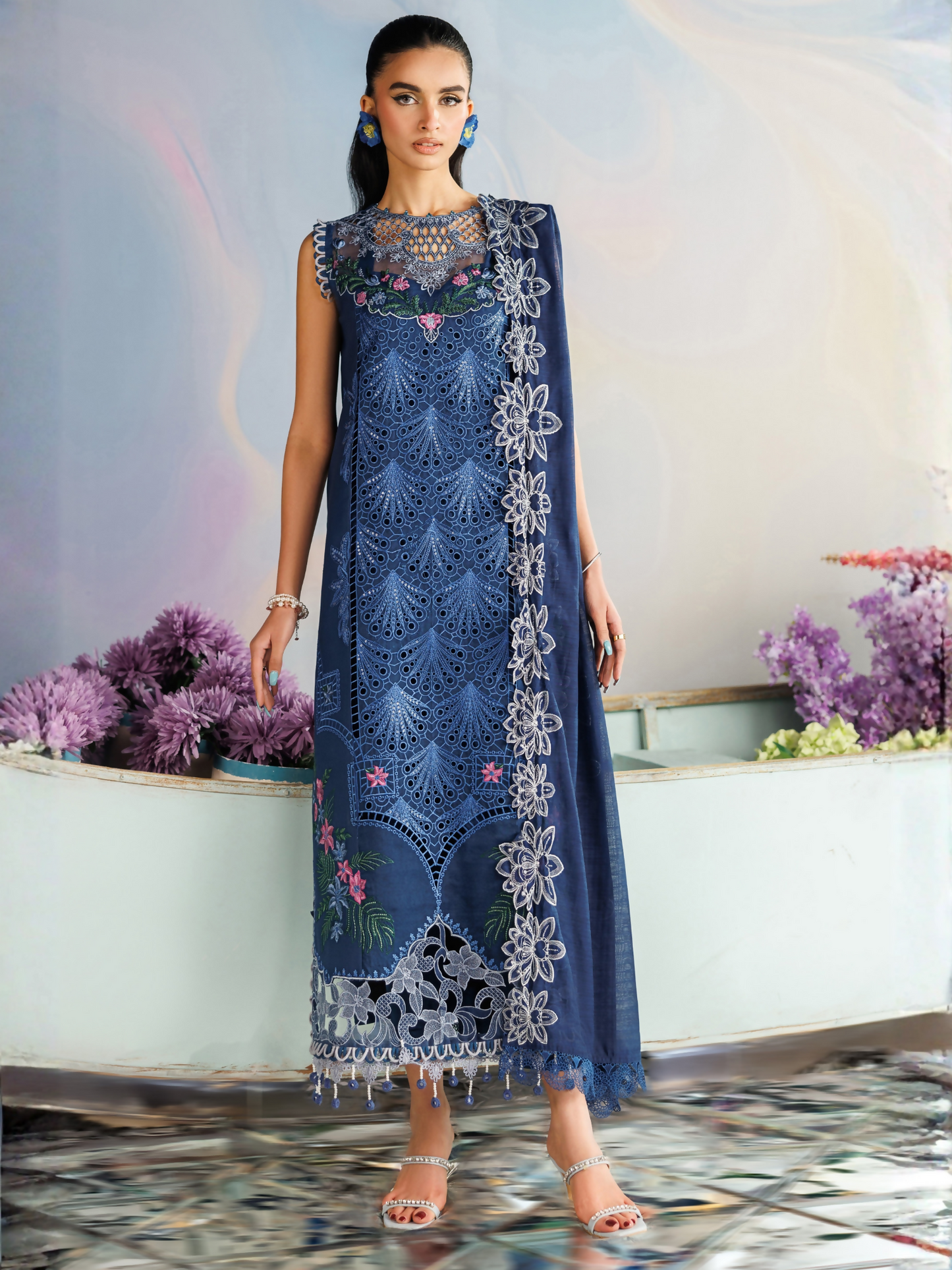 Parishay Shangrila Lawn Vol 2 Embroidered Unstitched 3-Piece Suit-ANG-01
