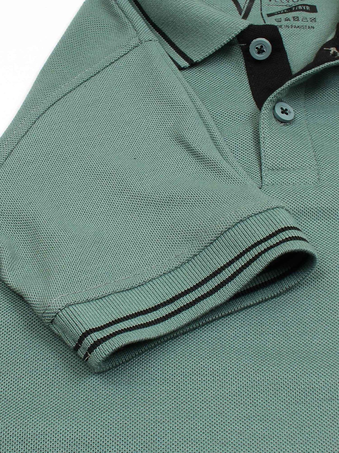 Velvour Boys Pique Tipping Collar Polo Shirt-VP11-H