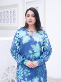 Blue Rabazka Lawn Printed Co-Ord Set-14