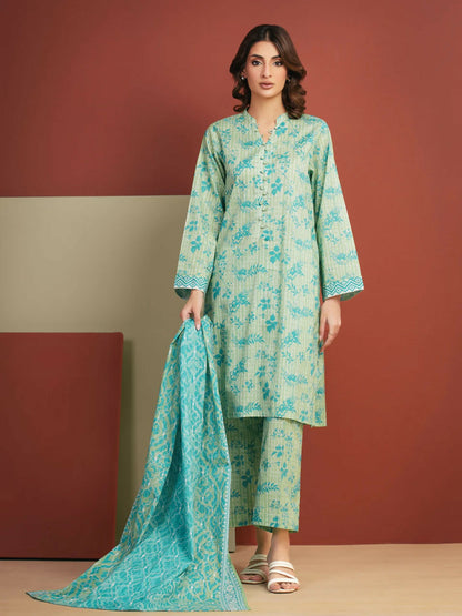 Edenrobe Allure Summer Lawn Printed Unstitched 3-Piece Suit-EWU5A1-35299