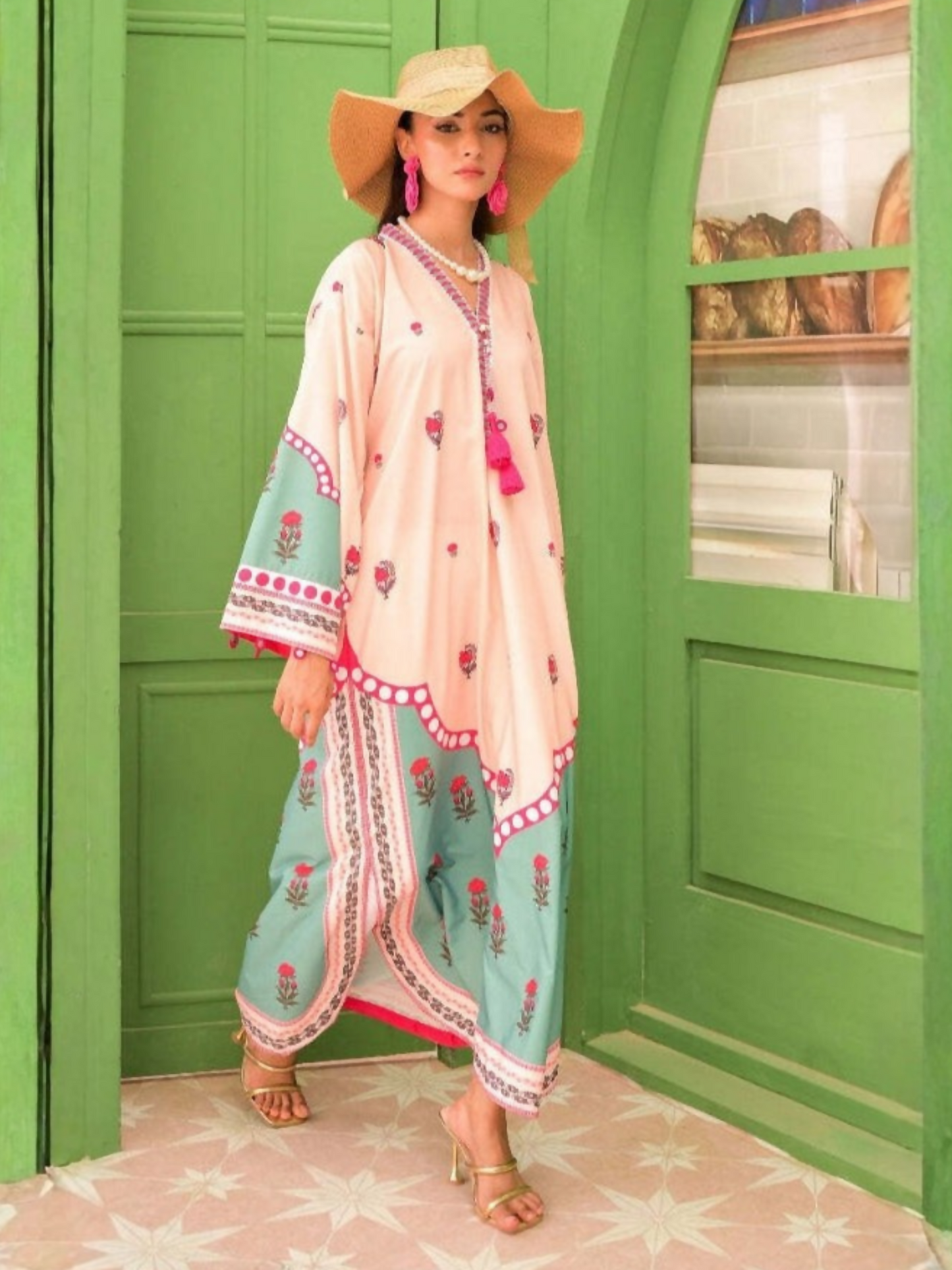 MH Cloth House Poly Lawn Printed Co-Ord Set-Dil Afroz