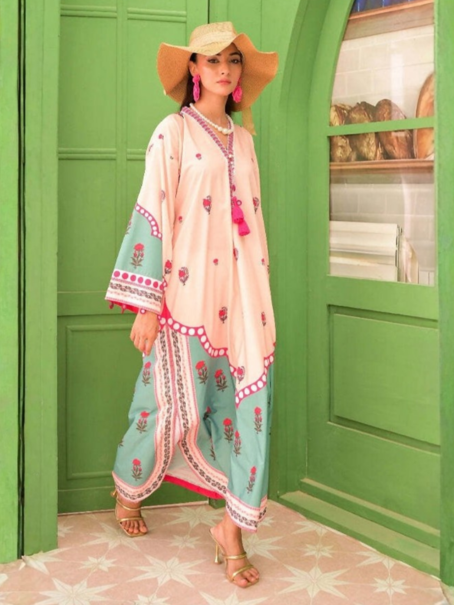 MH Cloth House Poly Lawn Printed Co-Ord Set-Dil Afroz