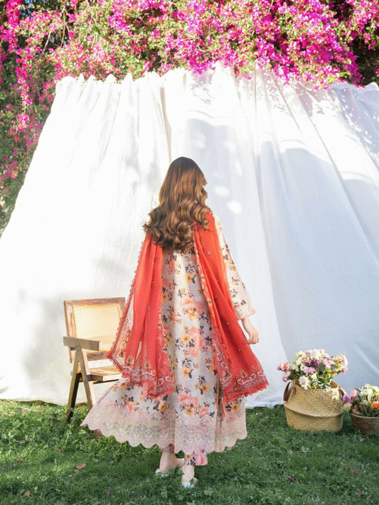 Panache Apparel Serenity Lawn Embroidered Stitched Suit-Blooming