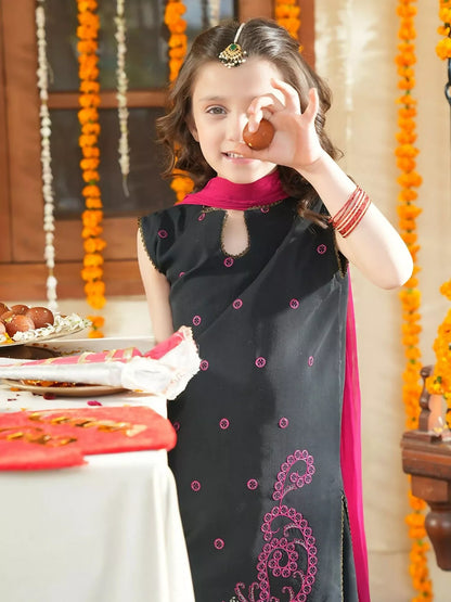 Panache Apparel Noore Eid Edit Sheesha Silk Embroidered Stitched Suit-Sia