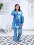 Blue Rabazka Lawn Printed Co-Ord Set-14
