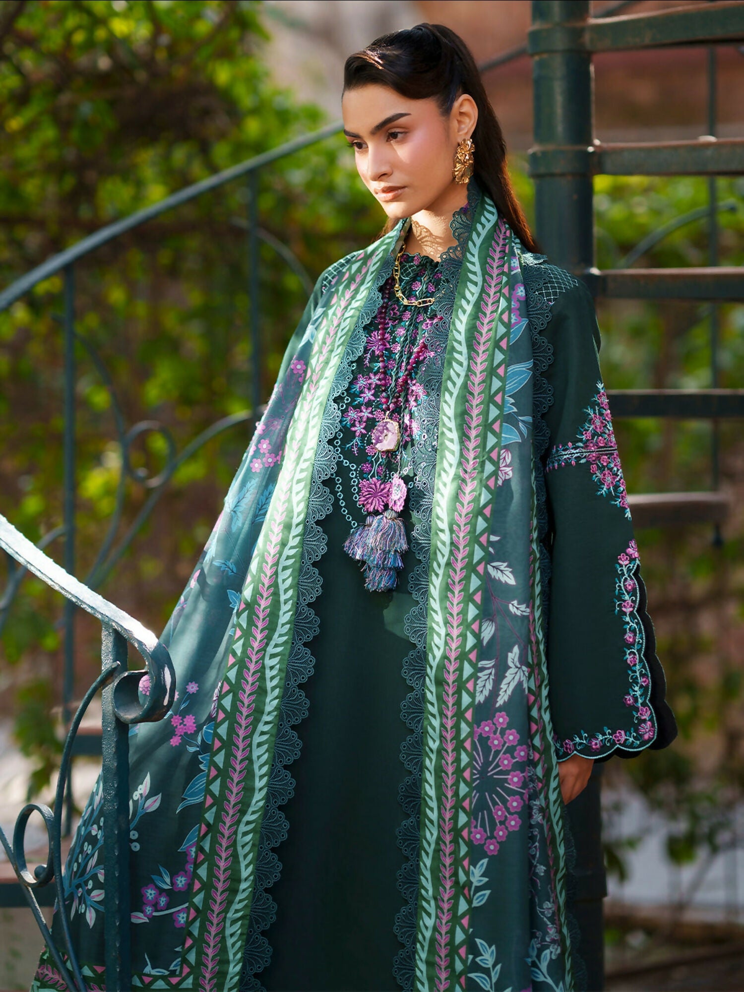 Mahnur Fiona Lawn'26 Embroidered Unstitched 3-Piece Suit-F-08