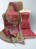 Musk Chunri Printed Hand Embellished Gota Work Unstitched 2-Piece Suit-3A