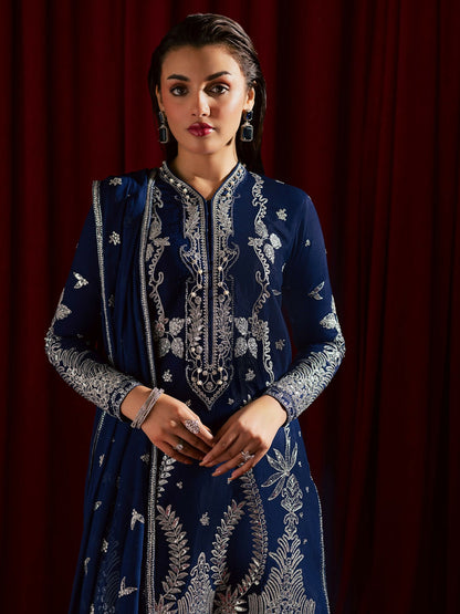 Allure By IH Luxury Pret Raw Silk Embellished Stitched 3-Piece Suit-Gul