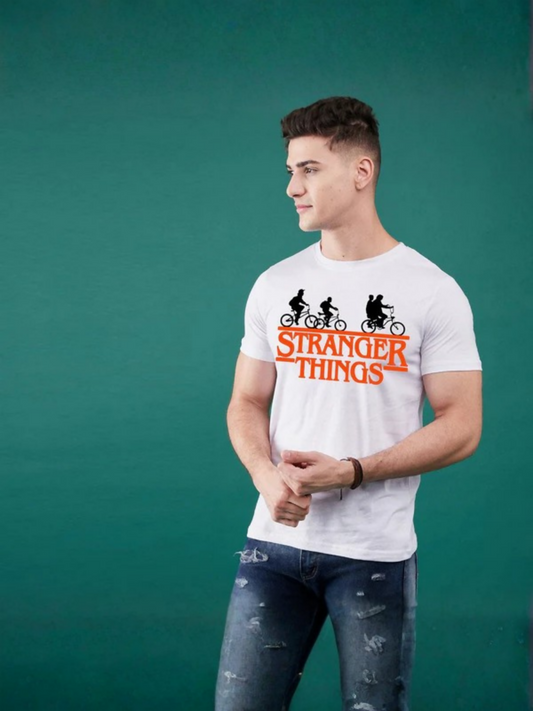 White Jupiter Printed Pro The Things Graphic Tee-Shirt-13484