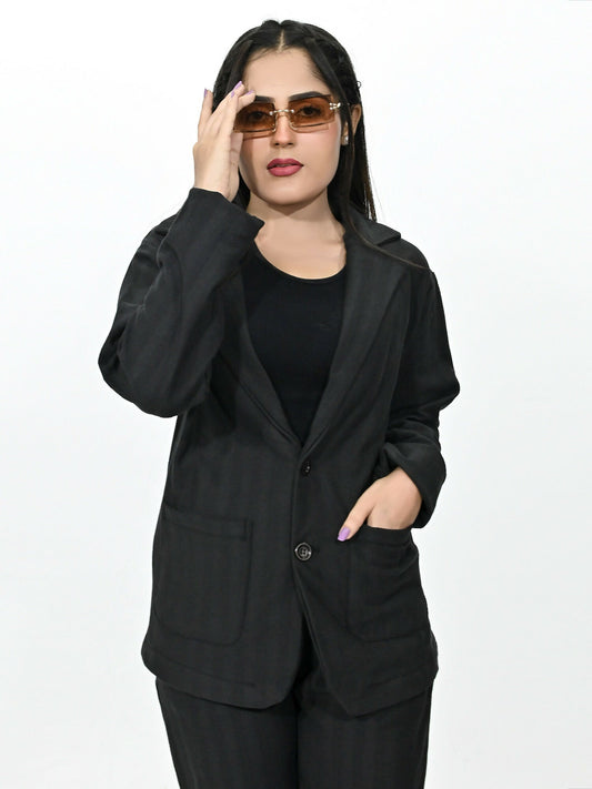 Jupiter Celebrity Self Textured Casual Pant Coat-14866