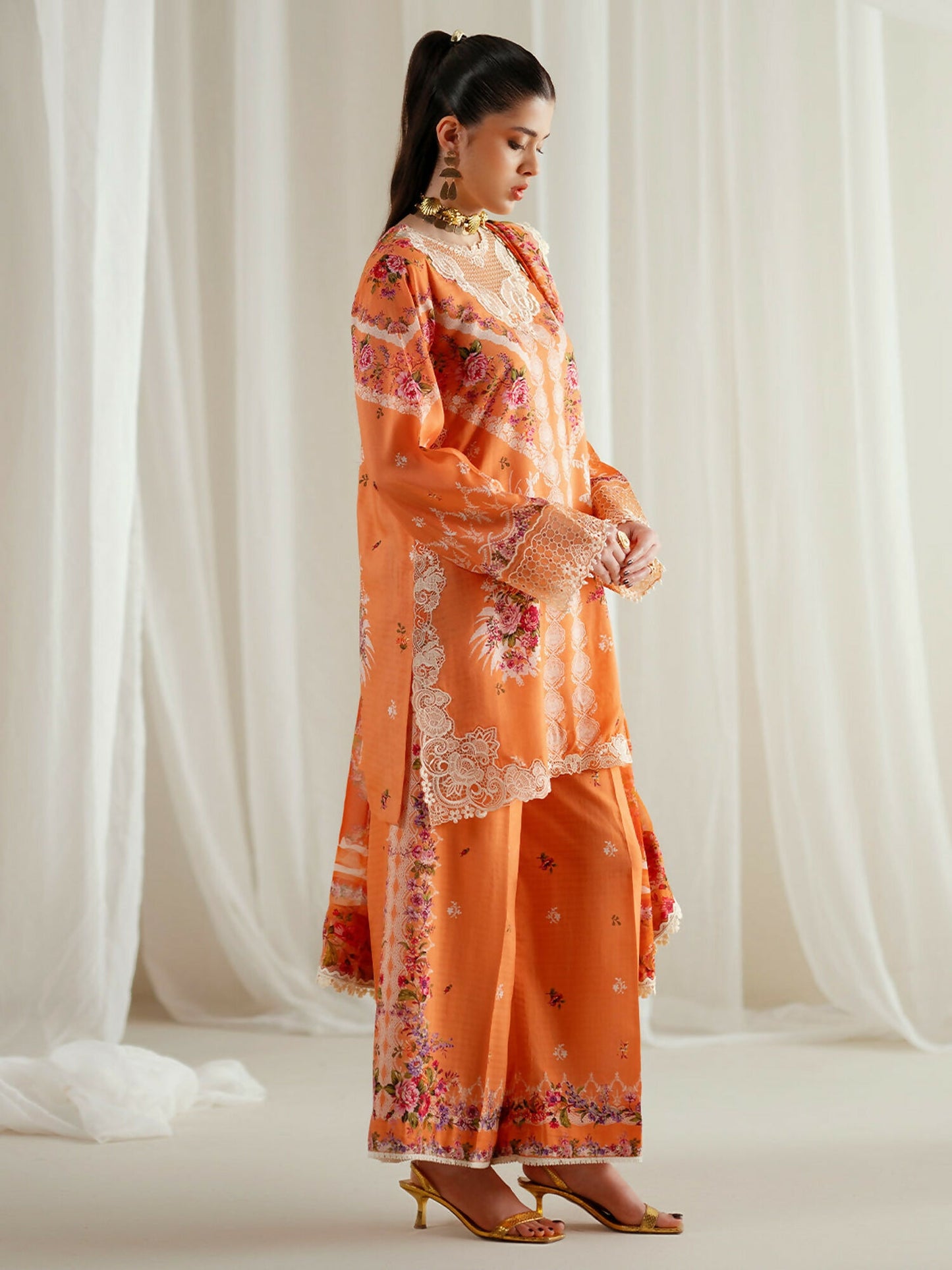 Binilyas Eres Bonita Viscose Embroidered Stitched 3-Piece Suit-1101-A