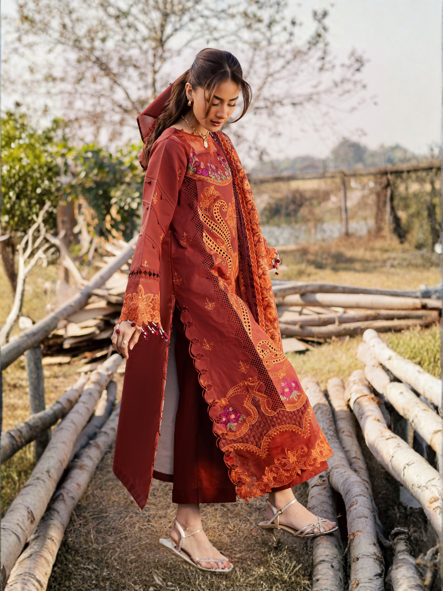 Parishay Summer Queen Vol 2 Lawn Embroidered Unstitched 3-Piece Suit-SQU-09