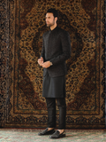 Gem Garments The Sartorial Edit Raw Silk Embroidered Prince Coat-Feroze