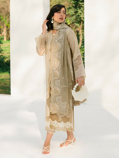 Binilyas Lawn Embroidered Unstitched 3-Piece Suit-232-B