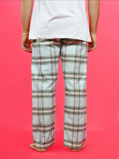Funky's Printed Checked Loungewear Trouser-14622
