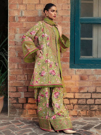 Binilyas Khaddar Embroidered Unstitched 3-Piece Suit-56-B