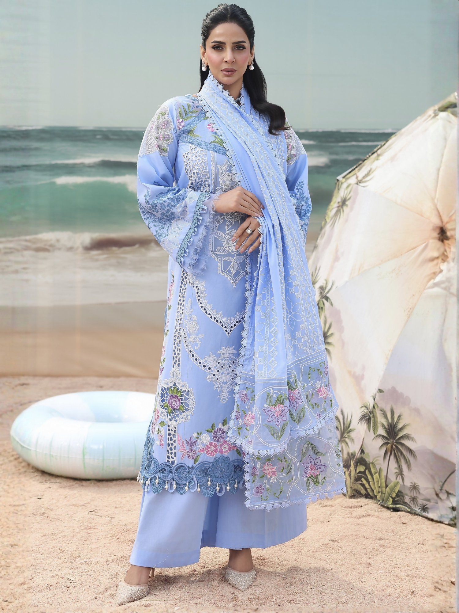Parishay Monaco Luxury Lawn'26 Embroidered Unstitched 3-Piece Suit-MN-11