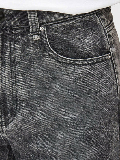 Funky's Plain Mid Length Misty Denim/Jeans Shorts Waist-11446