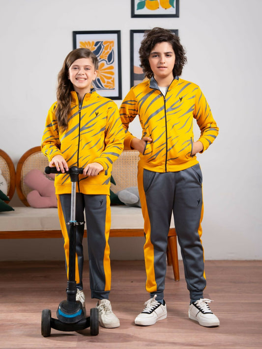 Yellow and grey Velvour Winter Tracksuit-VWT27-B