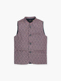 Velvour Boys Jacquard Printed Waistcoat-VW05-A