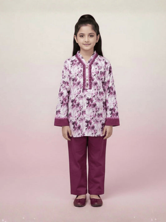 Velvour Girls Cotton Printed Co-Ord Set-VG185-A