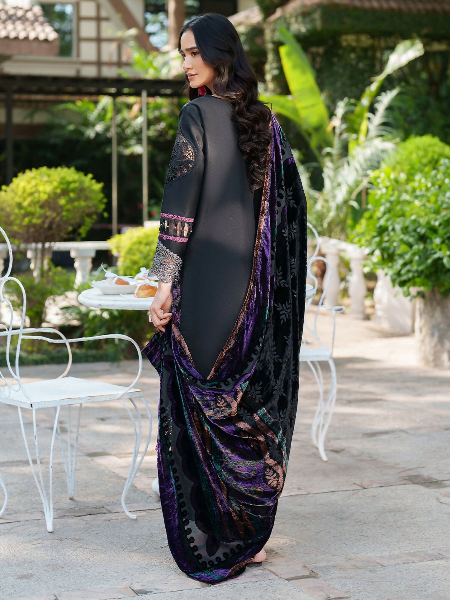 Parishay Panache Winter Corduroy Embroidered Stitched 3-Piece Suit-PNE-01