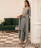 Allure By IH Be-My-Guest Thai silk Embroidered Stitched 3-Piece Suit-Wild Cold