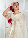 Imran Aftab Lux Winter Wedding Organza Embroidered Unstitched Saree-IASC-28