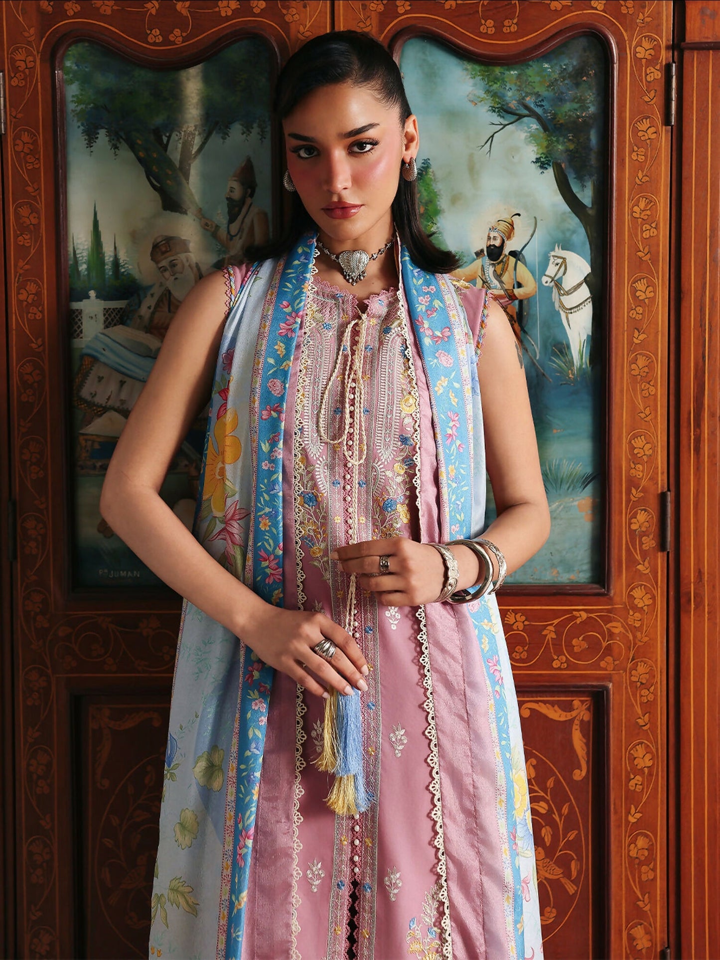 Binilyas Lumina Summer Lawn Embroidered Unstitched 3-Piece Suit-L77-B